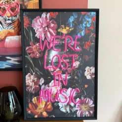 Neon LED Schilderij | Lost In Music | 63x93x3,7cm | Chique-Living