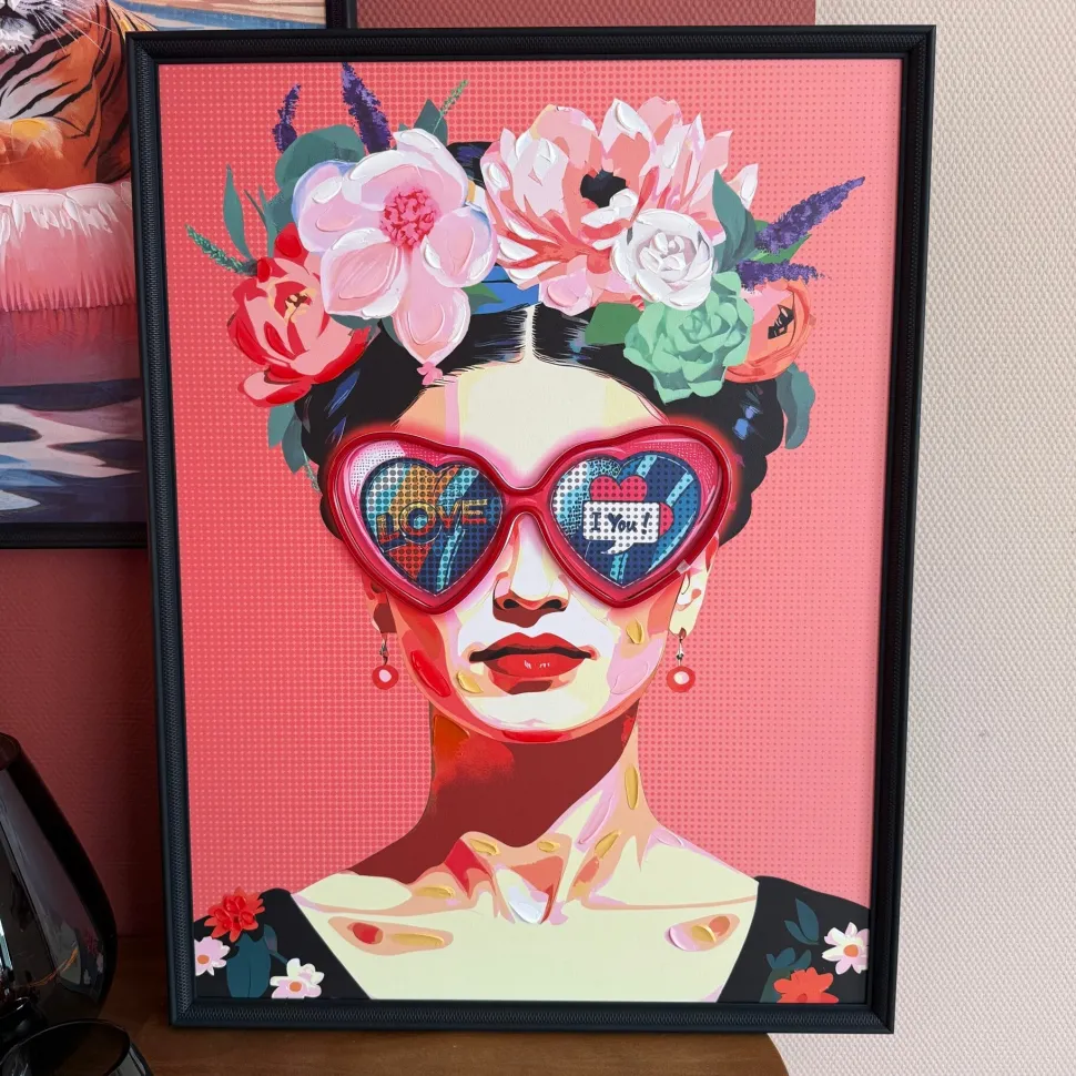 Neon LED Schilderij | Vrouw | 63x88x3,7cm | Chique-Living