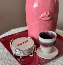 Onderzetters met Houder – Cheers Collectie (6 stuks) | Chique-Living