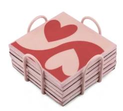 Onderzetters met Houder – Amour (6 stuks) | Chique-Living