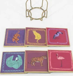 Onderzetters met Houder – Animals (6 stuks) | Chique-Living