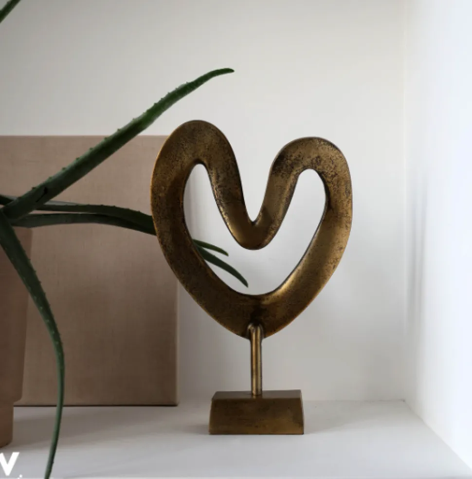 Ornament 'Casa Nova' Aged Brass | Vase The World | L26 x B7 x H37 cm | Chique-Living