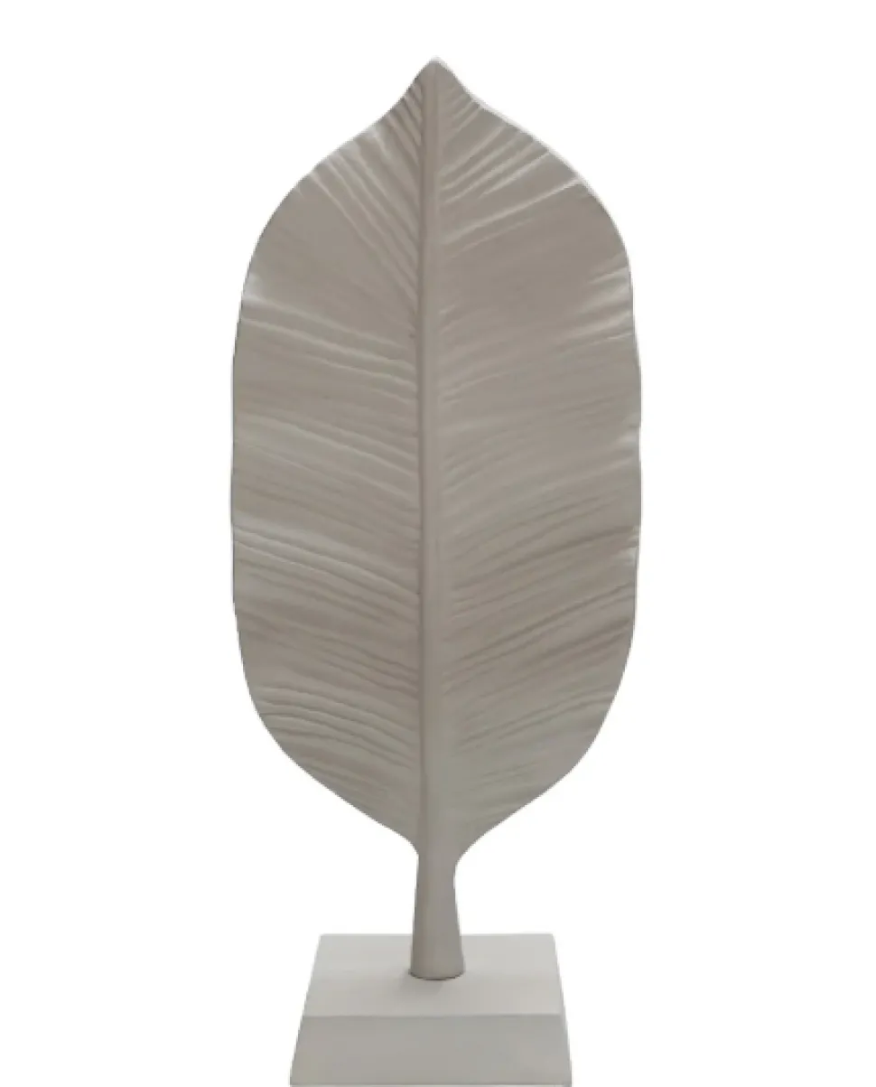 Ornament 'Feather Lorena' Ivory | Vase The World | L10 x B14 x H30 cm | Chique-Living