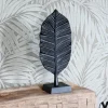 Ornament 'Feather Lorena' Zwart | Vase The World | L10 x B14 x H30 cm | Chique-Living