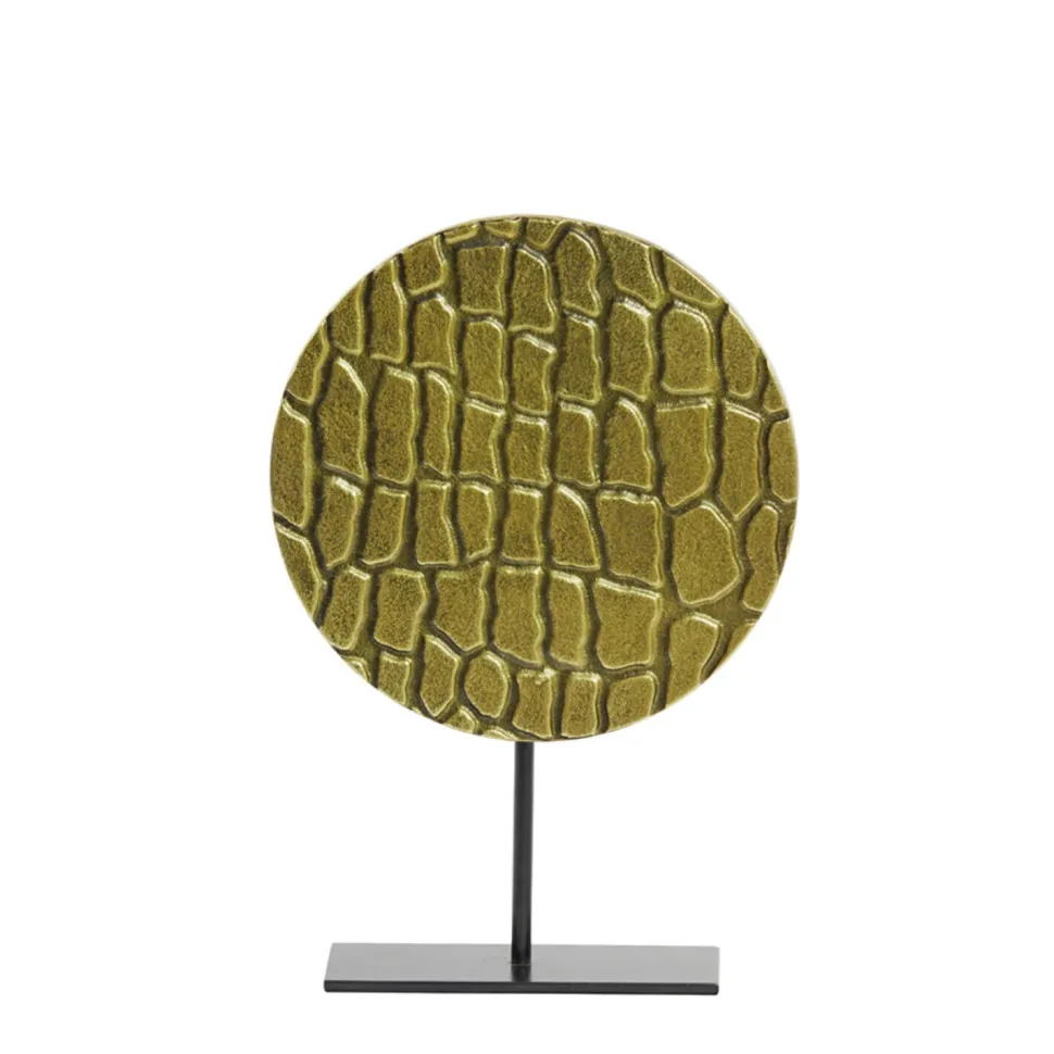 Ornament Op Voet 'Persega' | Light & Living | Zwart/Goud | 36x7,5x51,5 cm | Chique-Living
