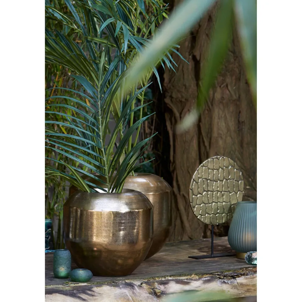 Ornament Op Voet 'Persega' | Light & Living | Zwart/Goud | 36x7,5x51,5 cm | Chique-Living