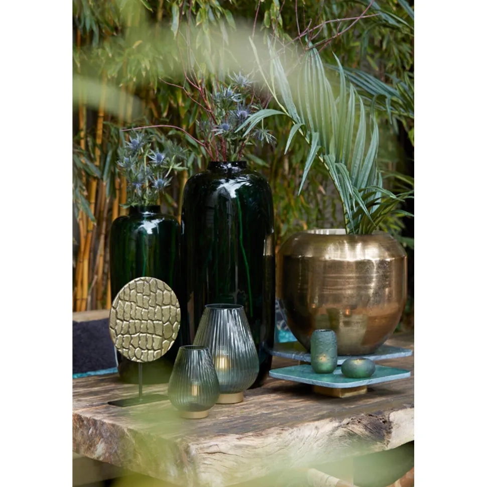 Ornament Op Voet 'Persega' | Light & Living | Zwart/Goud | 36x7,5x51,5 cm | Chique-Living
