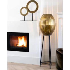 Ornament Op Voet 'Waiwo' | Light & Living | Goud/zwart | Verkrijgbaar in 2 maten | Chique-Living