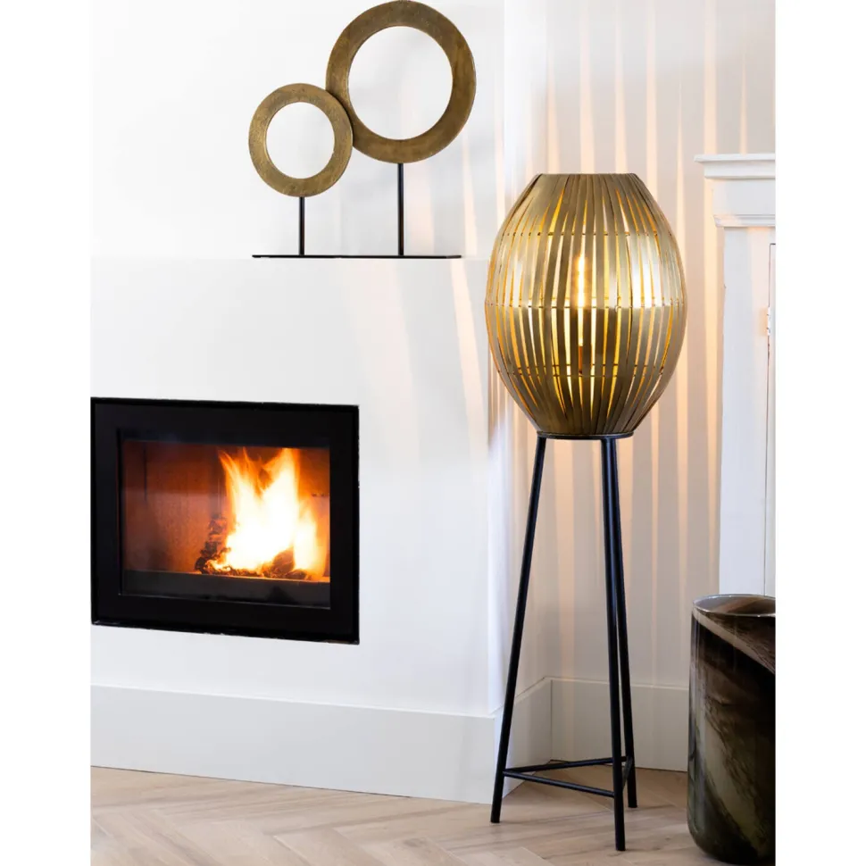 Ornament Op Voet 'Waiwo' | Light & Living | Goud/zwart | Verkrijgbaar in 2 maten | Chique-Living
