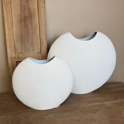 Ovale Vaas Ivory Structure | In 2 maten | Chique-Living