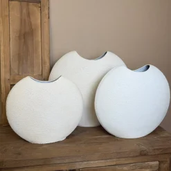 Ovale Vaas Ivory Structure | In 2 maten | Chique-Living