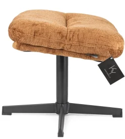 Poef Voetenbankje Boucle Roestkleur | 56x45x40cm | Chique-Living