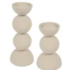 PRE ORDER Kandelaar Beige Bol | Set van 2 | Chique-Living
