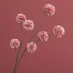 PRE ORDER Kunstbloemen Tak ‘PomPom’ | Roze | 98cm | Chique-Living