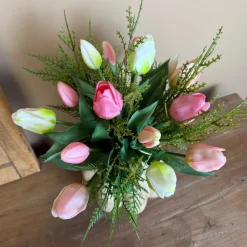 Real Touch Kunst Tulpen Boeket | Soft Pink | 15 Tulpen | Chique-Living