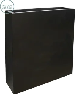 Rechthoekige Bloembak Matte Zwart | Vase The World | L74 x B23 x H92 cm | Chique-Living
