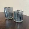 Ribbel Smoke Waxinelichthouders | Set van 2 | Chique-Living