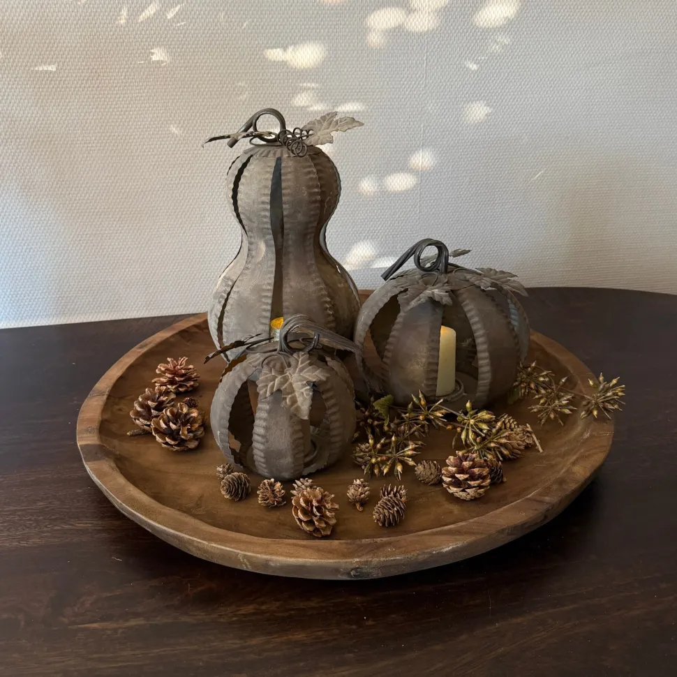 Rond Houten Dienblad | Walnoot | In 2 maten | Chique-Living