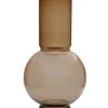 Sado Vaas Smoke Brown – Ø25 x H50 cm | Grote glazen designvaas