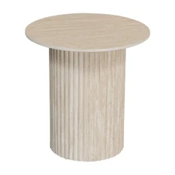 Salontafel Travertin Keramiek – Luxe Design Ø50 cm | Chique-Living