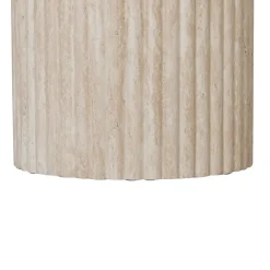 Salontafel Travertin Keramiek – Luxe Design Ø50 cm | Chique-Living