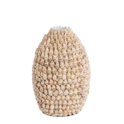 Schelp Vaas | Bruin/Creme | Ø19x28,5 cm | Chique-Living