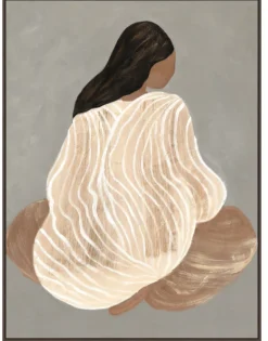 Schilderij Abstract Vrouw 60×80 cm – Houten Frame | Chique-Living