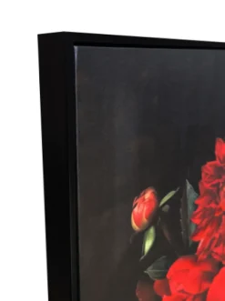 Schilderij ‘Bloem Explosie’ kopen | Modern Bloemenschilderij met Zwarte Lijst 60x80cm | Chique Living
