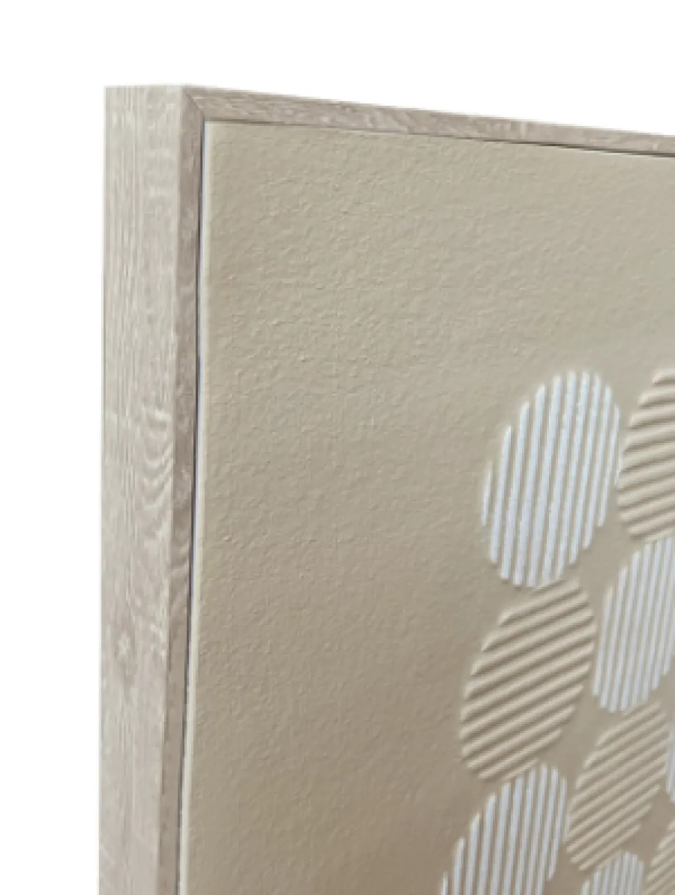 Schilderij ‘Dots’ Beige/Wit kopen | Modern Wandpaneel met Houten Lijst 60x80cm | Chique Living