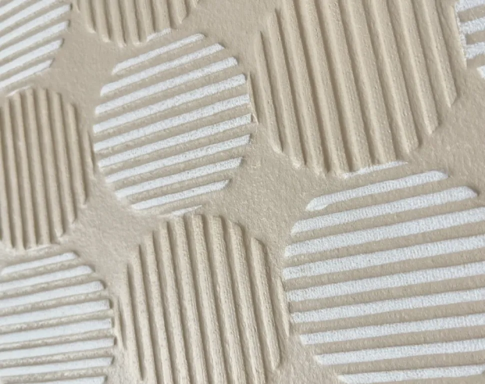 Schilderij ‘Dots’ Beige/Wit kopen | Modern Wandpaneel met Houten Lijst 60x80cm | Chique Living