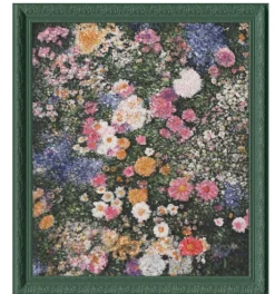 Schilderij Floral Explosion 70×90 cm – Groene Lijst | Chique-Living