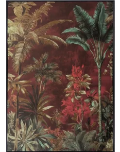Schilderij ‘Jungle Trees’ kopen | Luxe Jungle Wanddecoratie 80x120cm met Zwarte Lijst | Chique Living