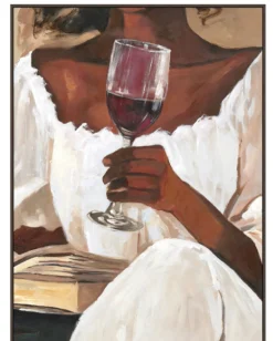Schilderij Lady Wine 70×105 cm – Met Houten Lijst | Chique-Living