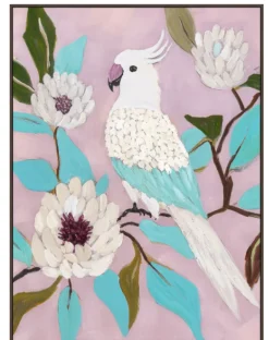 Schilderij Parrot 60×80 cm – Met Houten Lijst | Chique-Living
