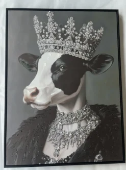 Schilderij Royal Cow 60×80 cm – Met Frame | Chique-Living