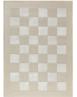 Schilderij ‘Squares’ Beige/Wit kopen | Modern Wandpaneel met Houten Lijst 60x80cm | Chique Living