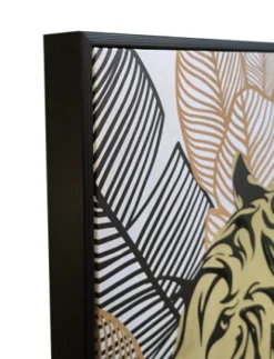 Schilderij ‘Tijger Jungle’ kopen | Luxe Dierenschilderij met Zwarte Lijst 60x80cm | Chique Living