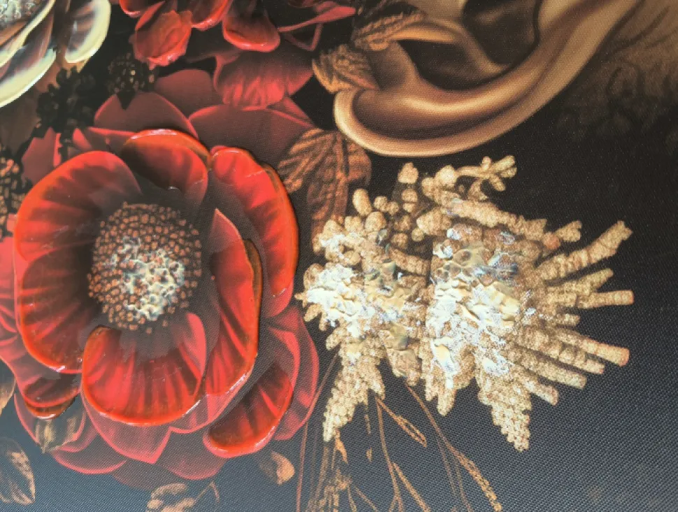 Schilderij Vrouw Bloemenkrans 60×80 cm – Canvas | Chique-Living
