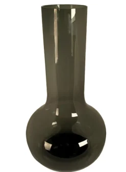Seim Vaas Smoke Grey – Ø28 x H50 cm | Grote glazen designvaas