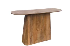 Side Table Salvator 140 cm – Ovale Wandtafel Mangohout Bruin | Livingfurn