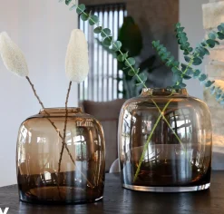 Smoke Bruin Vaas ‘Bartica’ | Vase The World | Verkrijgbaar in 2 Maten