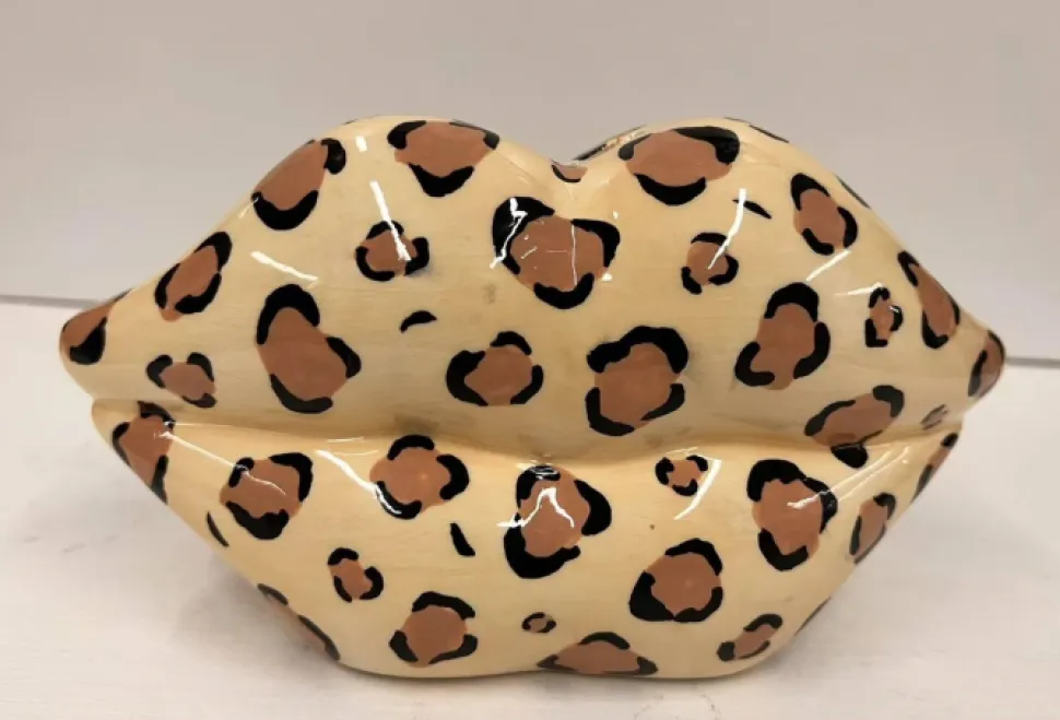 Spaarpot Leopard Lips – Design Spaarpot | 19,8 cm