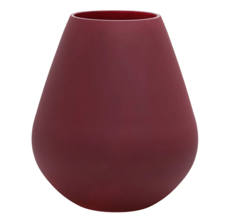 Tasman Vaas / Windlicht | Dark Matte Violet | Ø18 x H20cm | Chique-Living