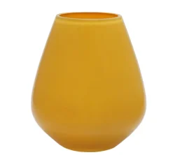 Tasman Vaas / Windlicht Bright Yellow – Ø18x20 cm | Vrolijk design