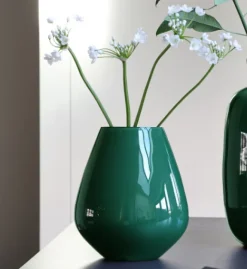 Tasman Vaas / Windlicht Bright Green – Ø18x20 cm | Fris design