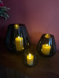 Tasman Windlichten Set Van 3 | Smoke Black | Chique-Living