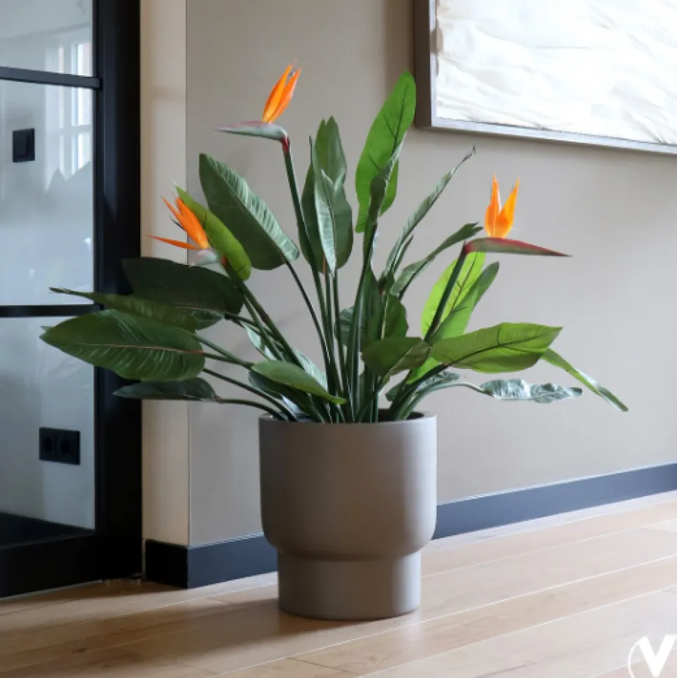 Taupe Bloempot Roskilde S Ø37xH40 – UV & Vorstbestendig