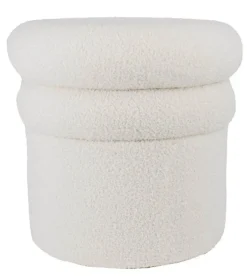 Teddy Opberg Poef | Off White | 43x43x42cm | Chique-Living