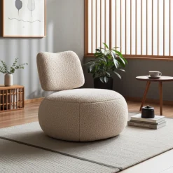 Teddy Stof Fauteuil ‘Leyla’ | Beige | 67x73x67cm | Chique-Living