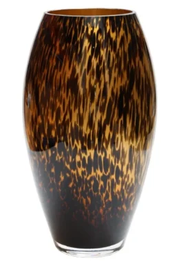 Ubangi Vaas Goud – Ø17 x H30 cm | Cheetah design van Vase The World